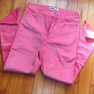 Tall Old Navy Rockstar super skinny hi rise cords in antique coral